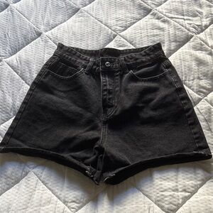 SHEIN Black Denim Jean Shorts